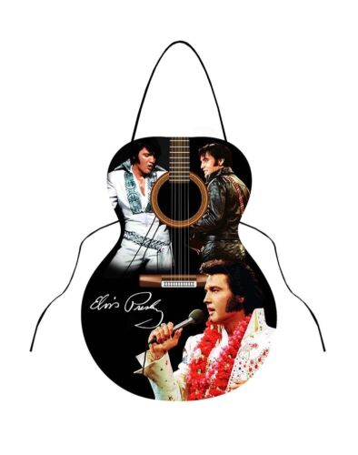 Elvis Presley Guitar Shaped Collectible Kitchen Grilling Apron Gift NEW