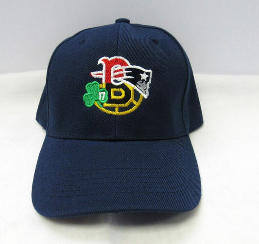 Unisex Navy Blue Baseball Hat Cap New England Boston 4 Teams Pats Bruins Celtics Red Sox